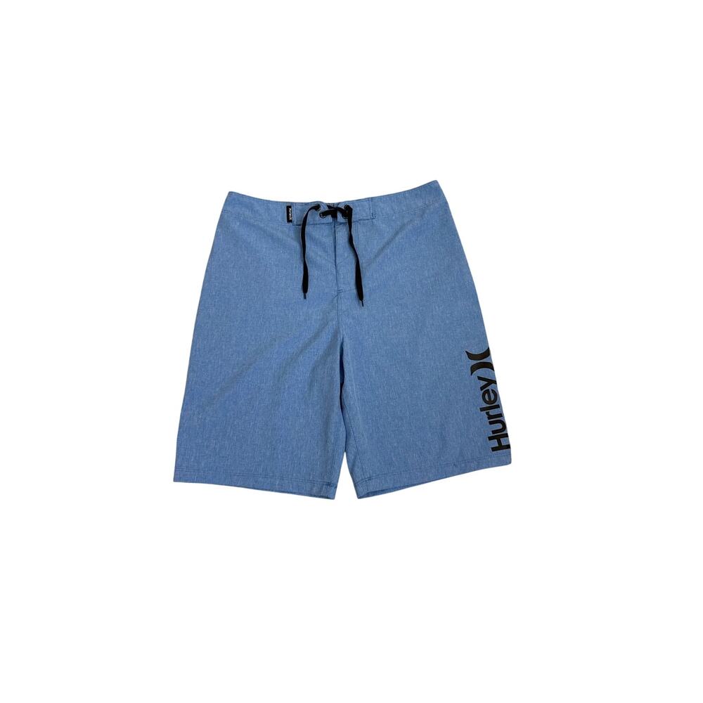 Hurley Swim Trunks Blue Drawstring Bathing Suit Shorts Size Youth 14